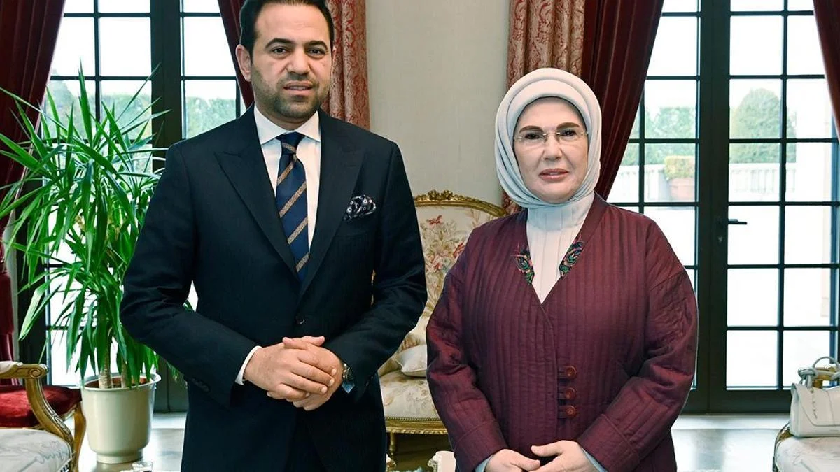 Emine Erdoğan, M&uuml;sl&uuml;man Alimler Konseyi Genel Sekreteri ile bir araya geldi