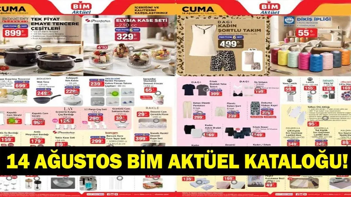 Bu Hafta BİM'de Neler Var, Hangi &Uuml;r&uuml;nler İndirimde? İşte 14 Ağustos Cuma BİM Akt&uuml;el &Uuml;r&uuml;nler Kataloğu.