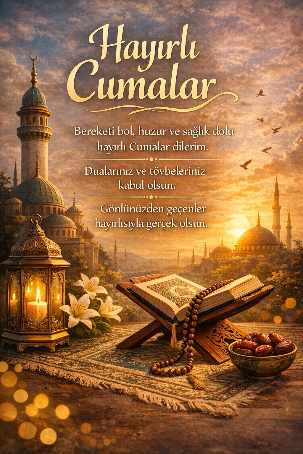 Resimli Dualı Cuma Mesajı