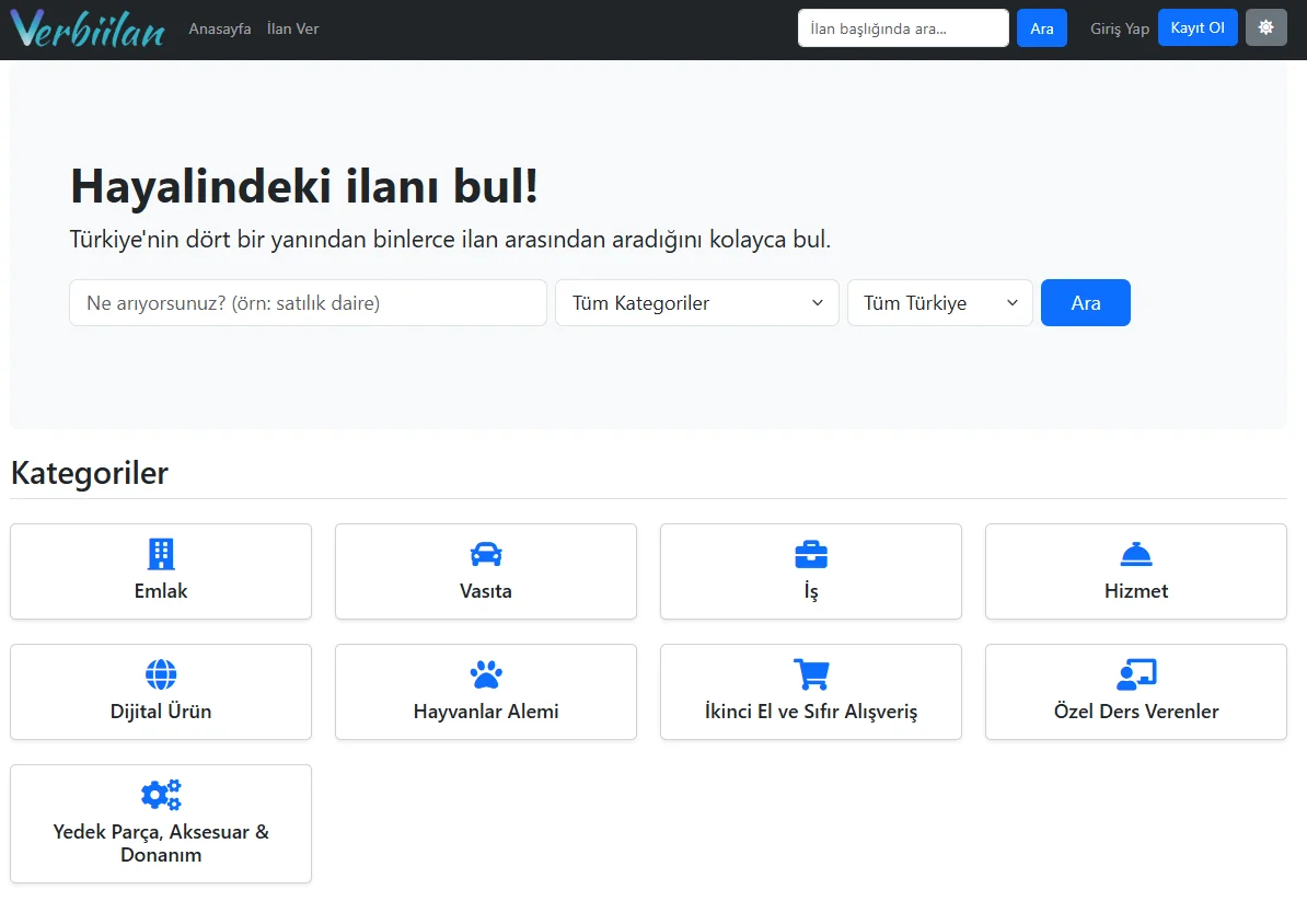 Verbiilan T&uuml;rkiye'nin &Uuml;cretsiz ve Limitsiz İlan Ekleme Platformu